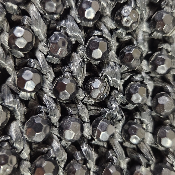 Dena of dallas vintage rafia straw beaded structured purse bag evc - Picture 10 of 16